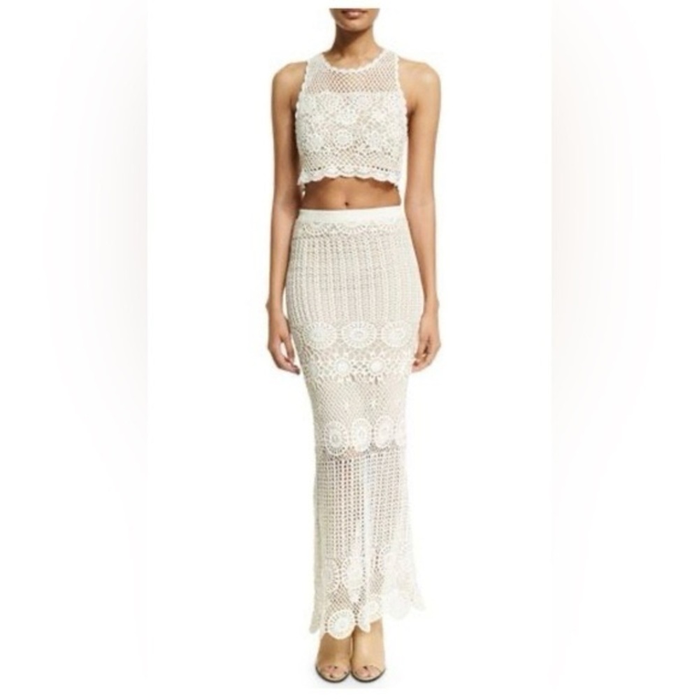 Alice + Olivia Griselda Crochet Maxi Skirt & Matching Top